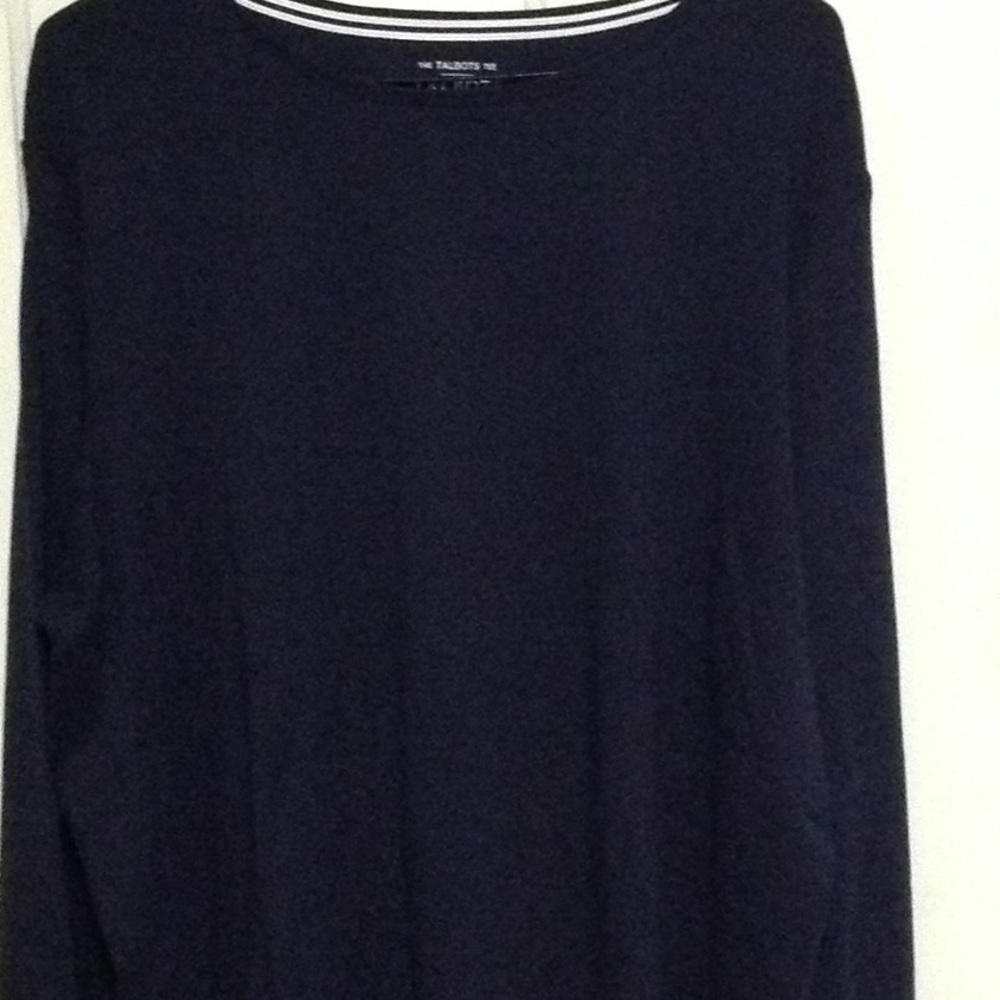 Talbots navy blue long sleeve Tee